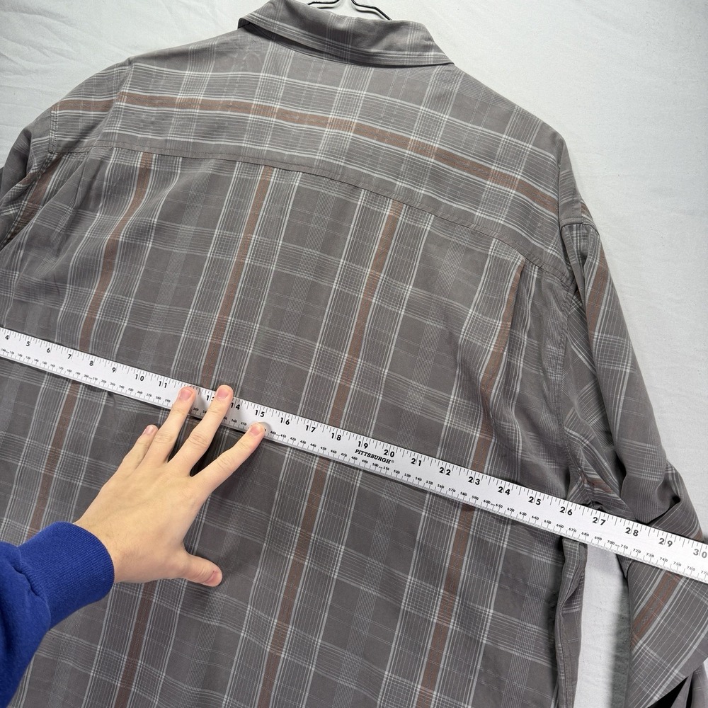 Royal Robbins Shirt Mens 2XL Gray Long Sleeve Button Up Modal Stretch Travel - Picture 7 of 8
